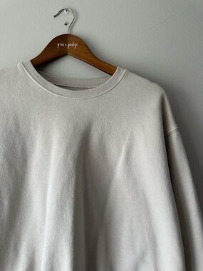 Abercrombie & Fitch Cozy Crewneck Sweatshirt in Light Taupe